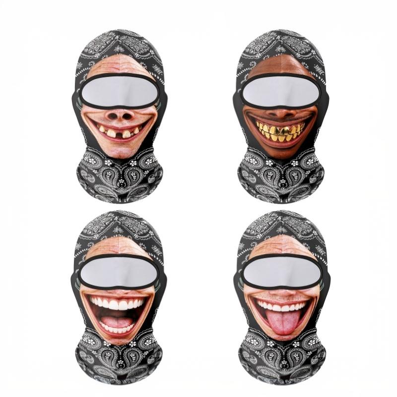 3D Funny Old Man Ski Face Mask Realistic Human Face Winter Head Cover For Men Women Hat Party Cosplay Photo Accessory