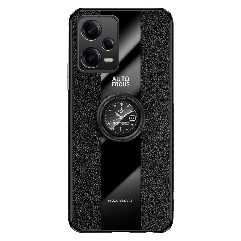 Magnetic Holder Case For Redmi Note 12 Pro Plus Note12 Turbo 5G Luxury PU Leather Cover For Xiaomi Redmi Note 12Pro Ring Bumper