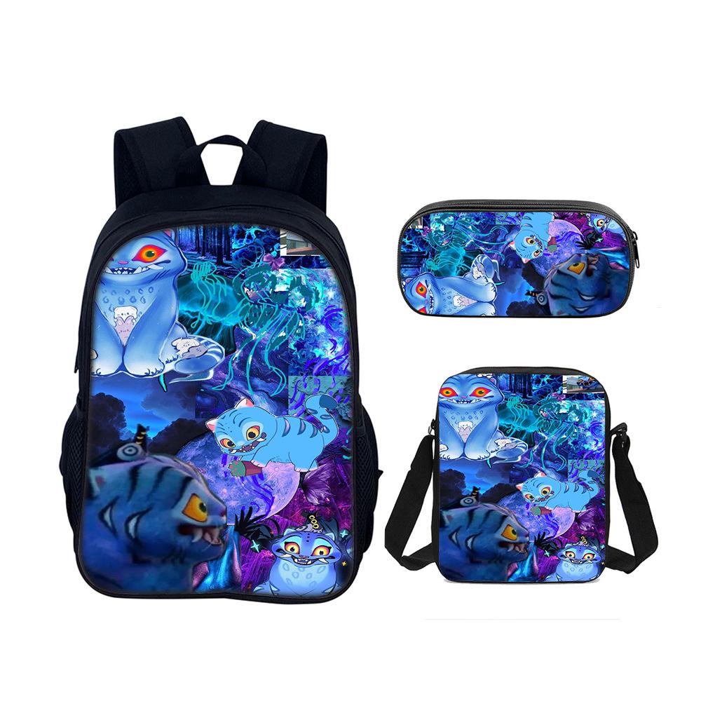 Kpop Demon Hunters Student School Bag Satchel Pencil Case Three-Piece Set Demon Hunters Backpack Set