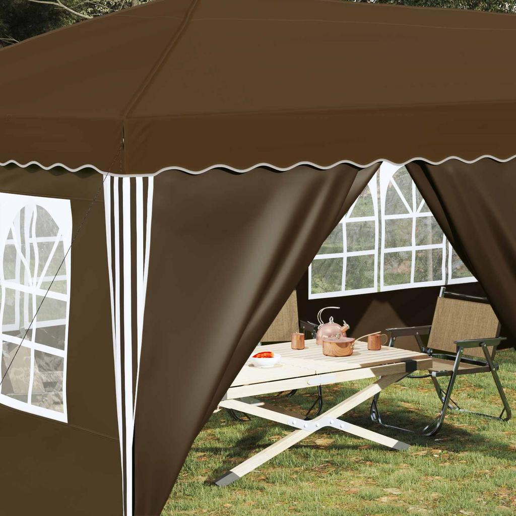 Pop Up Party Tent 575 X 288 X 245 Cm Taupe