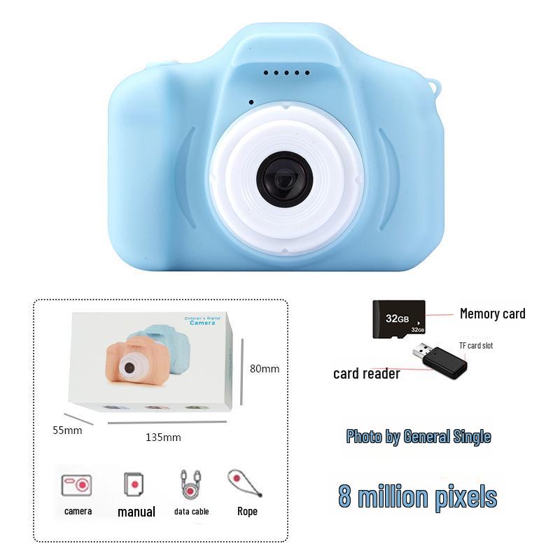 Çocuk HD Dijital Çizgi Film Kamera - Çocuklar İçin Mini Oyuncak Doğum Günü Hediyesi