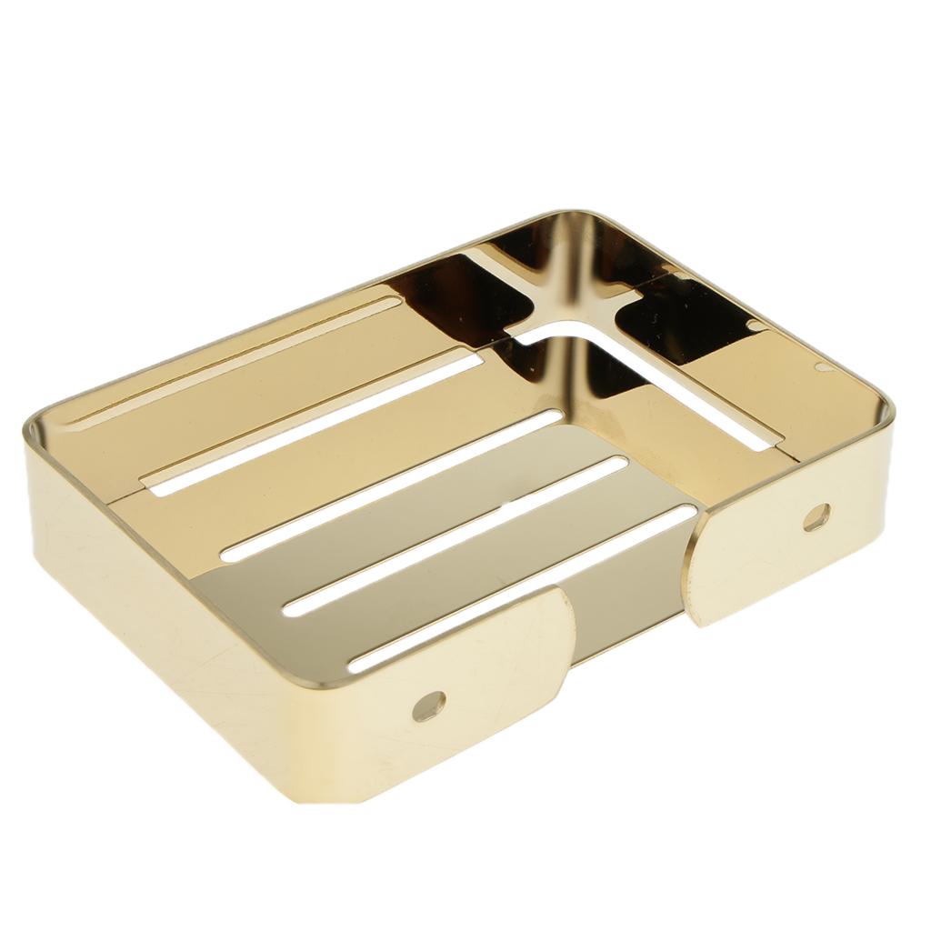 Stainless Steel Soap Holder Wall Mounted Bathroom Soap Dish Tray Drain Rack for Kitchen or Shower