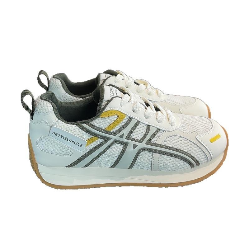 Leather women's soft-soled mesh, light and breathable, new casual sports shoes in summer and autumn