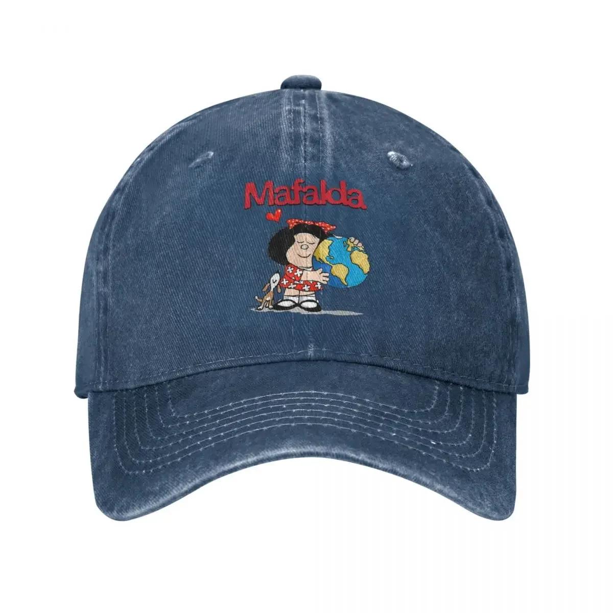 

Mafalda Comic Baseball Cap Fashion Distressed Denim Washed Argentine Cartoon Cap Unisex Style Outdoor Workouts Hats Cap Adjustable