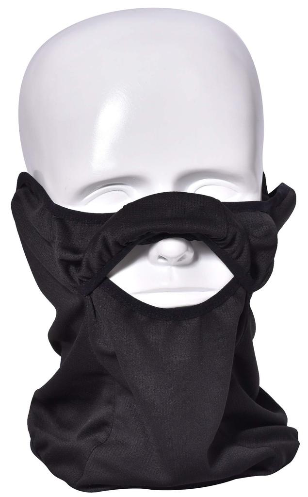 TARO WORKS Cycling Face Cover, Neck Guard, Mouth Opening, Size Adjustable, Unisex, Black