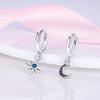 Moon and Star Earrings Women Zirconium Drop Earring For Anniversary Wedding Jewelry Gifts