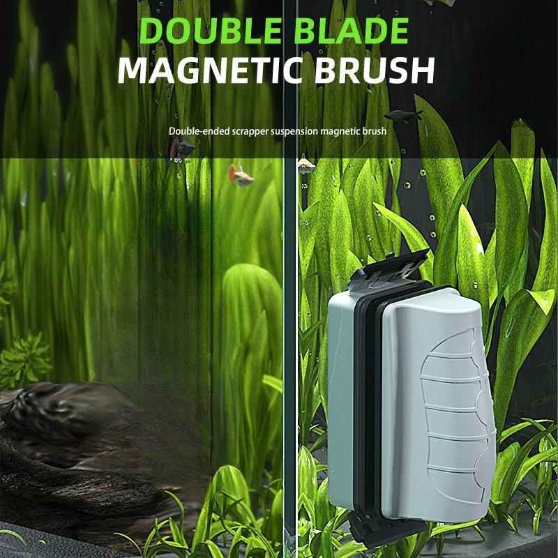New Magnetic Aquarium Fish Tank Brushes Floating Clean Glass Window Algae Scraper Cleaner Brush Scrubber Aquarium Accessories