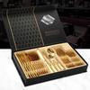24 Pcs Minimalist Cutlery Set with Box Light Luxury Stainless Steel Tableware  Camping