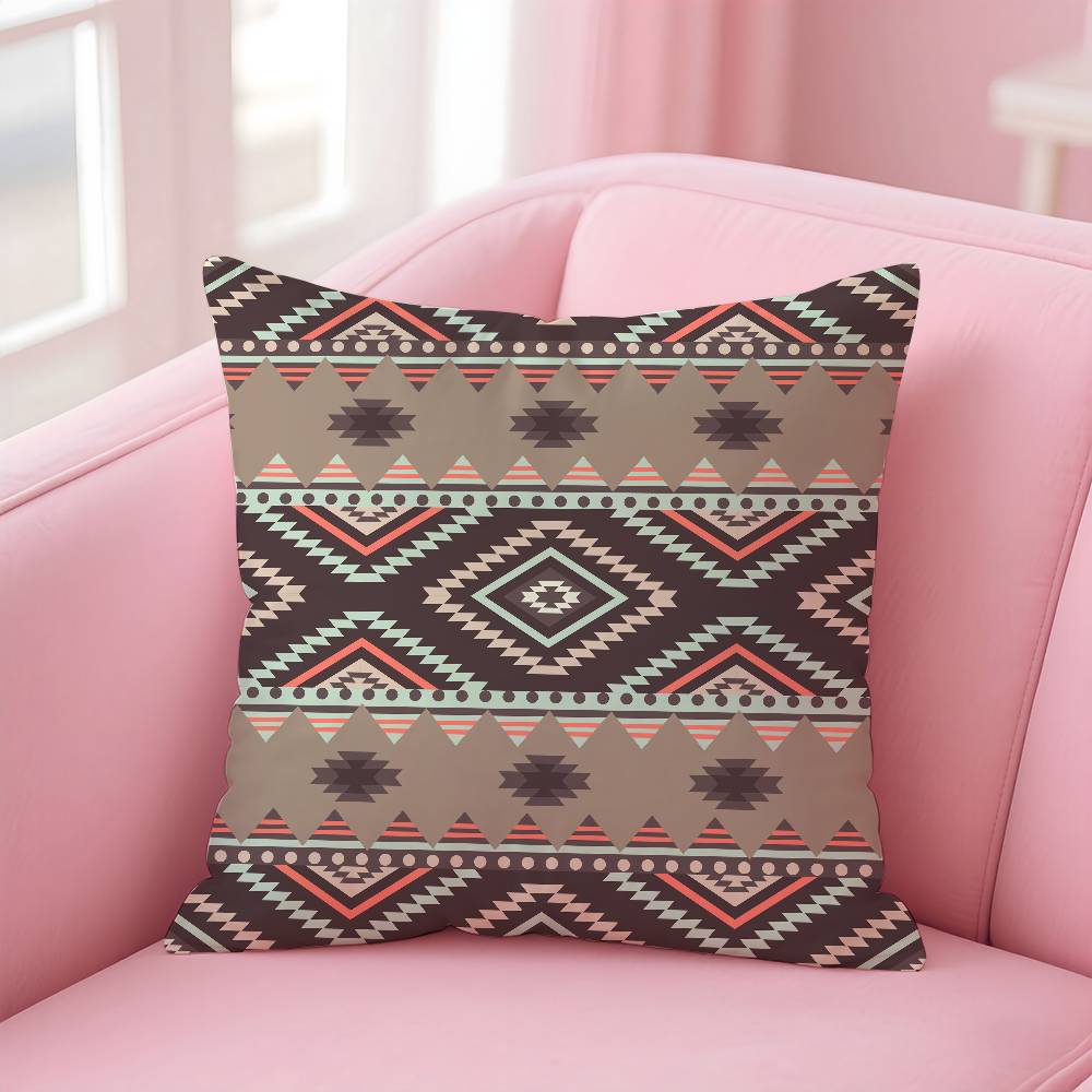 ART Native Fabric Pattern Pillow Case Pattern Printing Pillowcase Living Room Sofa Cushion Cover Bedroom Room Decor