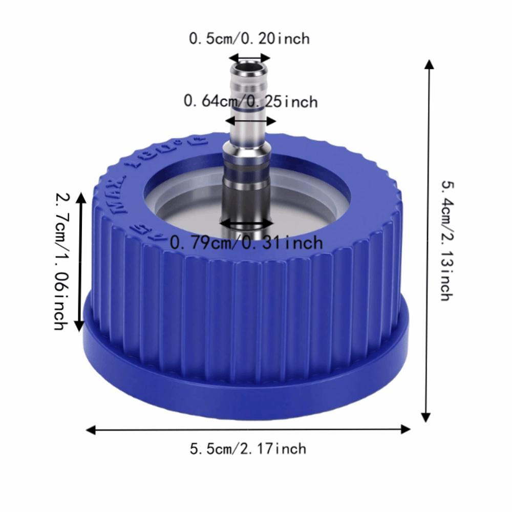 1 Port Reagent Bottle Cap GL45 Thread Solvent Storage Cap for GL45 Solvent Storage