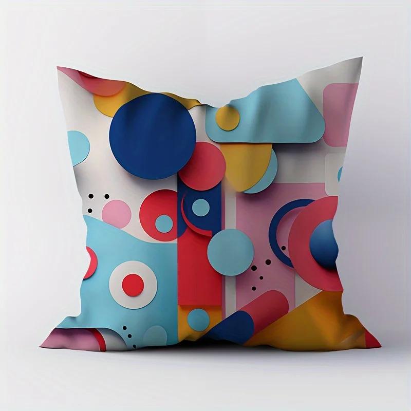 Colorful Geometric Print Pillowcase Interior Decoration Office Living Room Home Pillowcase
