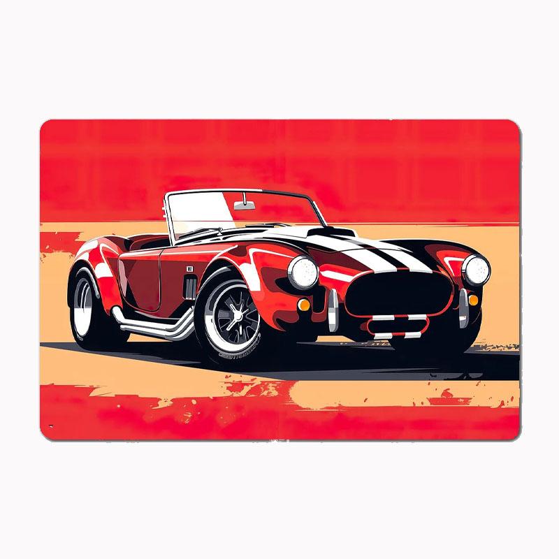 Shelby GT350 Boss Mustang Classic Cobra Racing Car Metal Poster Sign Club Mural Wall Art Plaque Tin Room Decoration Home Decor