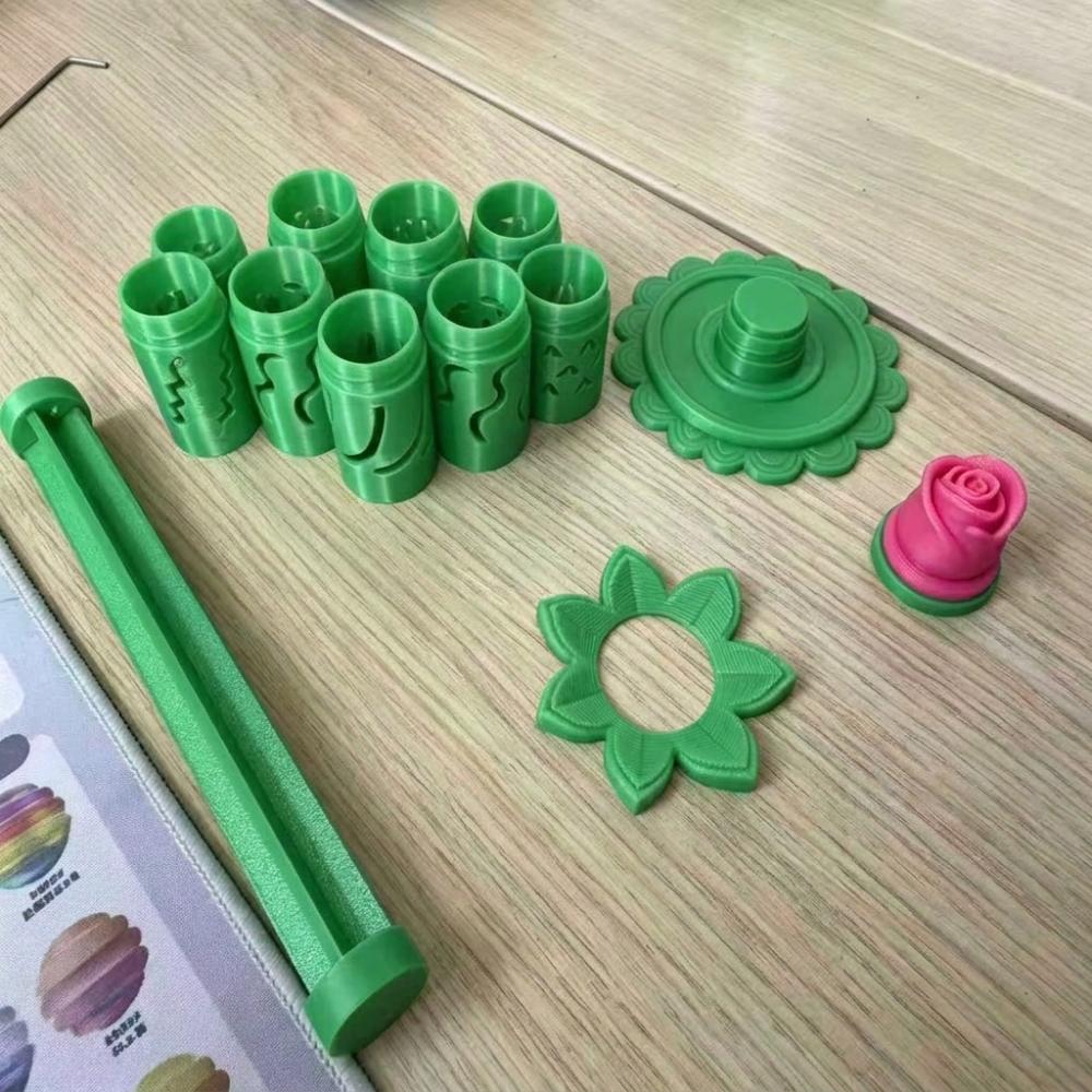 3D Printed Clay Flower Making Tool 9 Shaping Sleeves Handmade Clay Bloom Shaping Sleeves Hand DIY Easy-Press