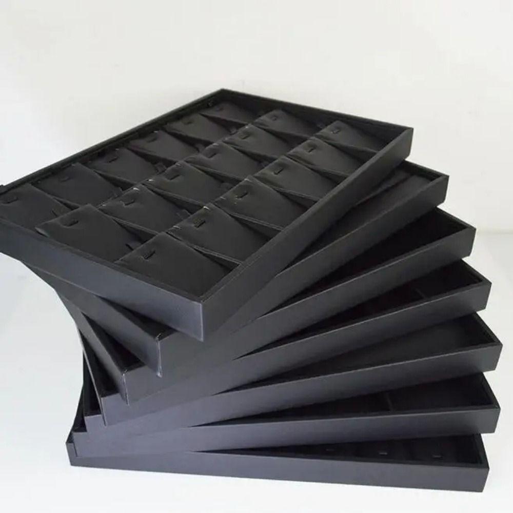 Multi Compartments PU Leather Jewelry Pallet Stackable Jewelry Drawer Inserts  Necklaces