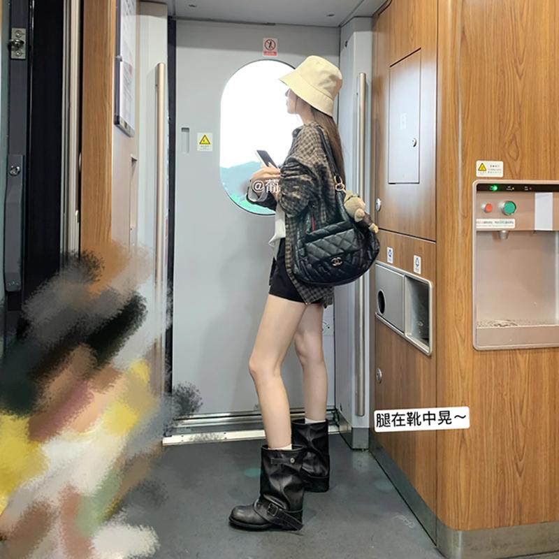 Autumn Winter Women Western Ankle Boots Fashion Belt Buckle Thick Heel Shoes Ladies Elegant Party Dress Short Booties