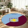 Aston Villa Fußball Bedruckter Runder Kristall-Samt-Teppich Weicher Rutschfester Boden-Teppich Für Schlafzimmer Feiertagsgeschenk