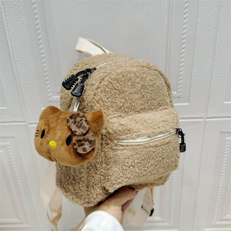 

Новый плюшевый модный детский рюкзак: Милый, Универсальный Школьный Рюкзак в Корейском Стиле для Девочек Single Bag хаки