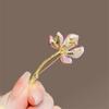 Fashion Exquisite Lotus Flower Brooch For Women Girls Elegant Badge Creative Temperament Pin Clothing Accessory