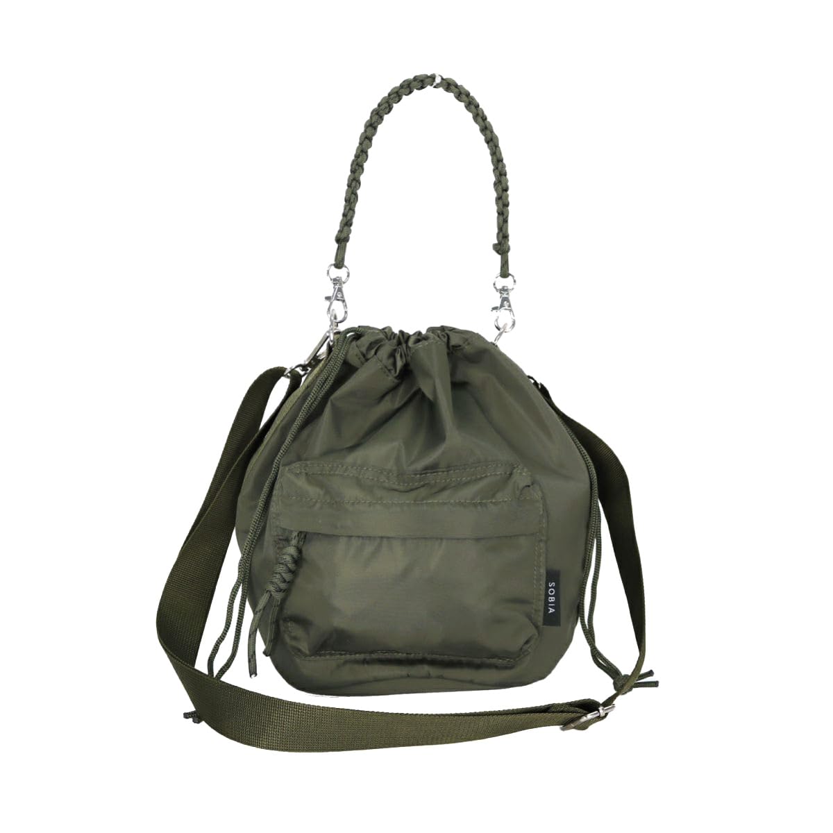 

SOBIA Сумка-шоппер на шнурке для ношения через плечо F [JOKnet] Почтой Вязаная шнуром 2-сторонняя Женская, Сумка, В форме ведра, Сумка, Хаки,