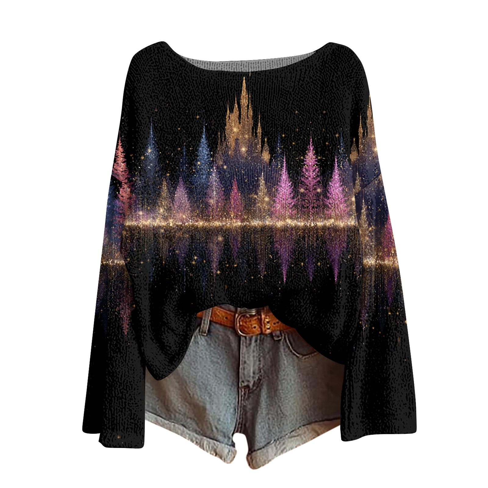 

Женские осенние свитера с длинным рукавом, топы с принтом, пуловеры, свободная нарядная повседневная базовая одежда L фиолетовый