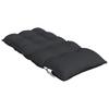 Low back Chair Cushions 4 pcs Black Oxford Fabric