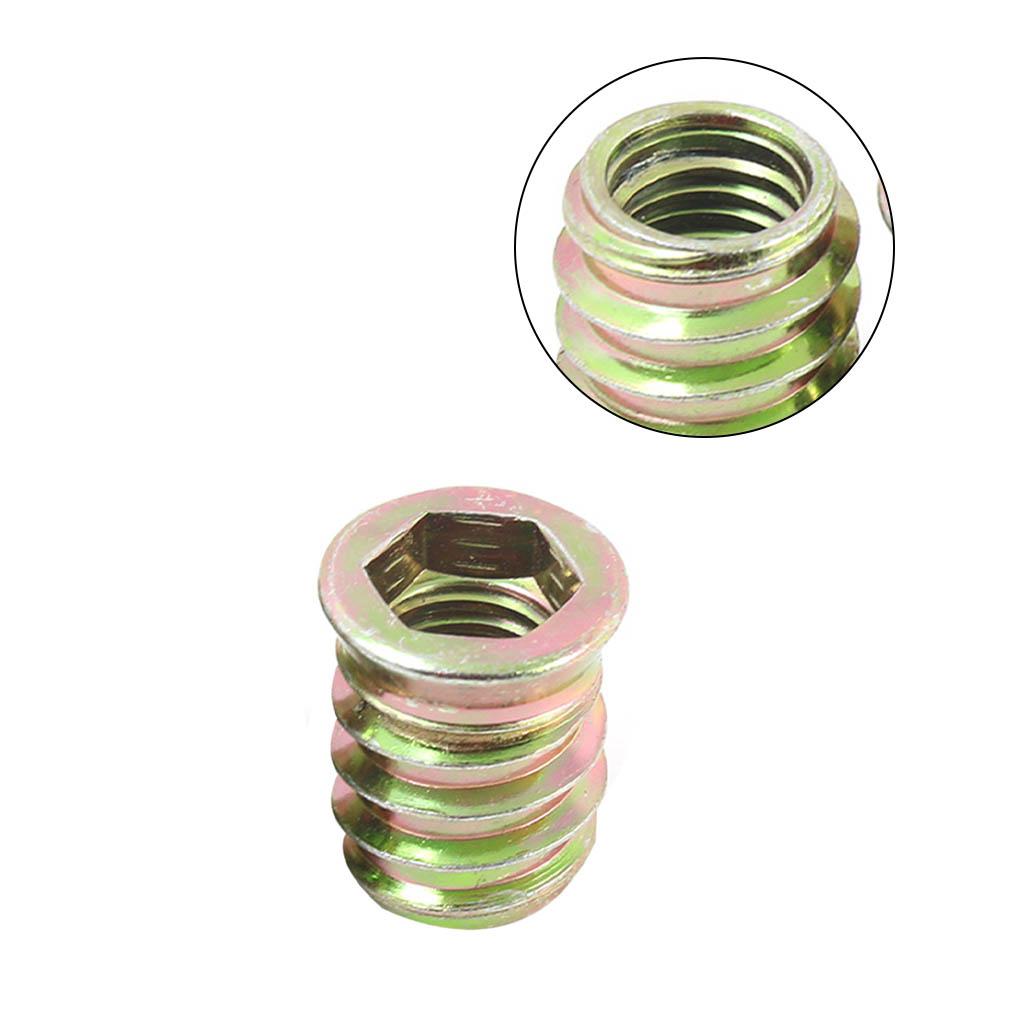 20 PCSThreaded Inserts Nuts, Wood Insert Assortment Tool Kit, M6/M8 Furniture Screw Inserts Fastener