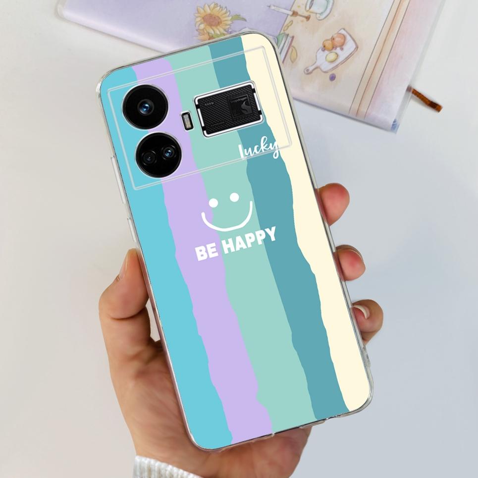 Pro Realme GT5 Pouzdro Průhledné Silikonové Měkký TPU Kryt Pro OPPO Realme GT 5 RealmeGT5 Pouzdra Květinové Mramorové Želé Nárazník Coques