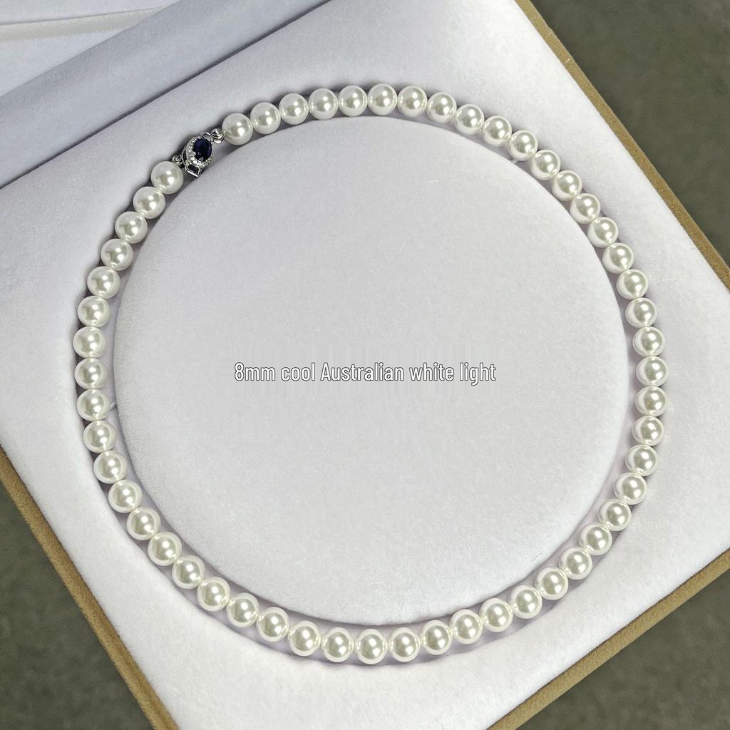 Windsor Sapphire Pearl Necklace: Women's Luxurious Osjka Pearl with Strong Luster