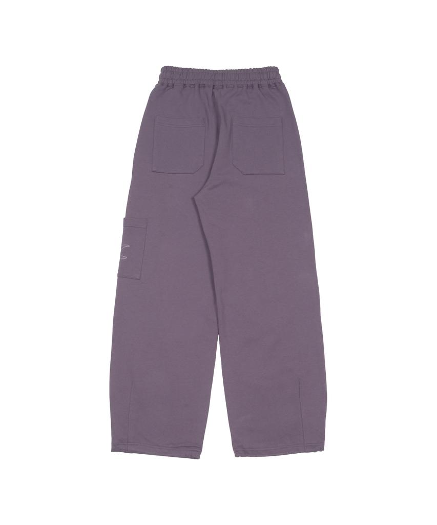THE COLDEST MOMENT Tcm Cargo Logo Sweat Pants (Purple)