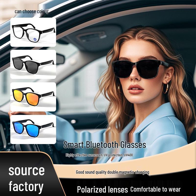 Smart Bluetooth Glasses with Polarized Anti-UV Lenses for Music, Calls, Navigation - Ideal for Driving and Fishing