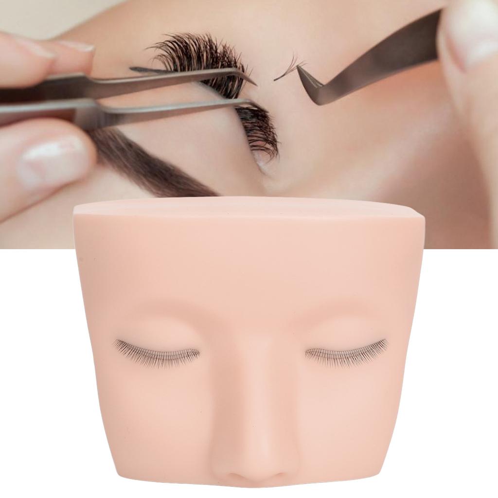Lash Mannequin Head Elastic   3 Layer Lashes Eyelash Mannequin Head Practice for Beginner