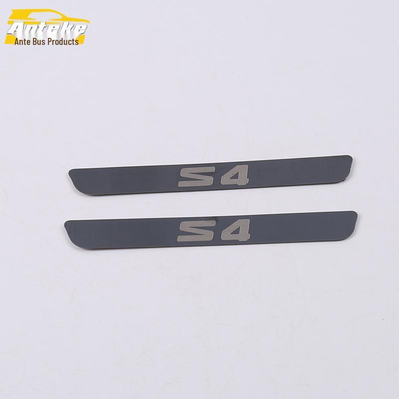 19 S4 Rear Bumper Bright Strip and Tailgate Trunk Protection Pedal - Stainless Steel Car Sticker Accessories