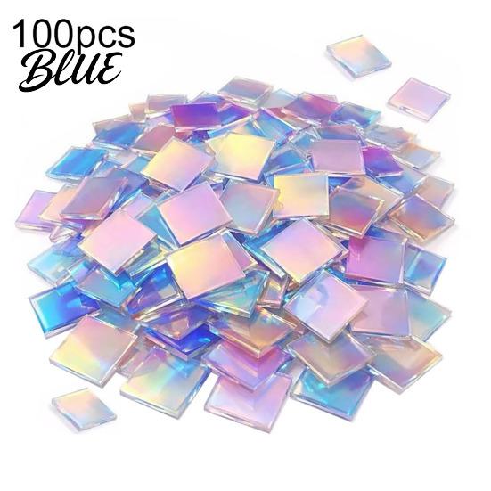 Hoge Transparantie Acryl Vierkanten Mini Iridescent Vierkanten Doorschijnende Regenboog Stukjes 2cm 3cm Holografische Duurzame Knutsel Tegels voor DIY Knutselen Mozaïek