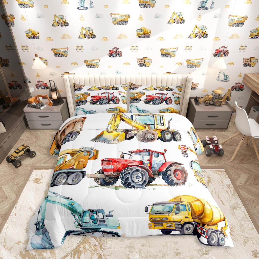 Erosebridal Teens Dirt Bike Comforter Set Twin Size, Motocross Rider Down Comforter for Kids Boys Adult Men, Motorbike Extreme Sport Bedding