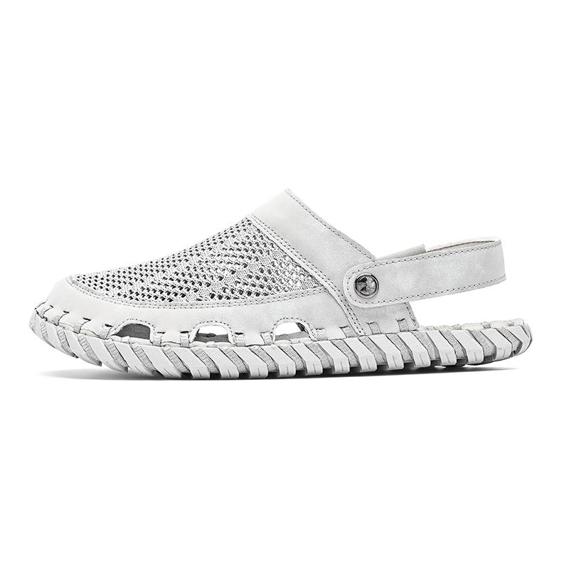 Mode Sommer Neu Mesh Hohl Atmungsaktiv Zwei Tragearten Weiche Sandalen Herren Freizeitschuhe 46 Große Größe Leichte Wasserschuhe