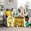 Cartoon Animal Crossing New Horizons Soft Plush Blanket,Flannel Blanket Throw Blanket for Living Room Bedroom Sofa Cover Child