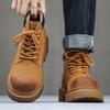 New anti-velvet leather Martin boots high-top boots American retro medium-top heightening shoes