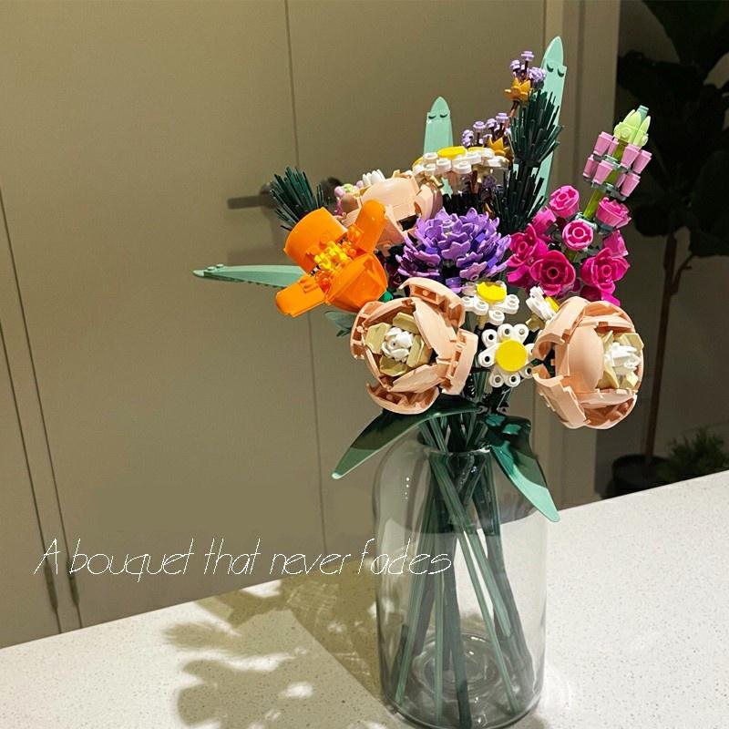 Kleine Partikel Baustein Spielzeug Bouquet Montage Spielzeug