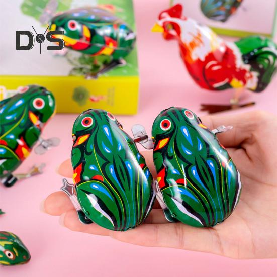 1/4 шт. Заводна іграшка-тварина Ностальгічний вінтаж, діти, дорослі, заводна пружина, металева жаба, що стрибає, півень, щур, кролик, іграшка, сувеніри для вечірок