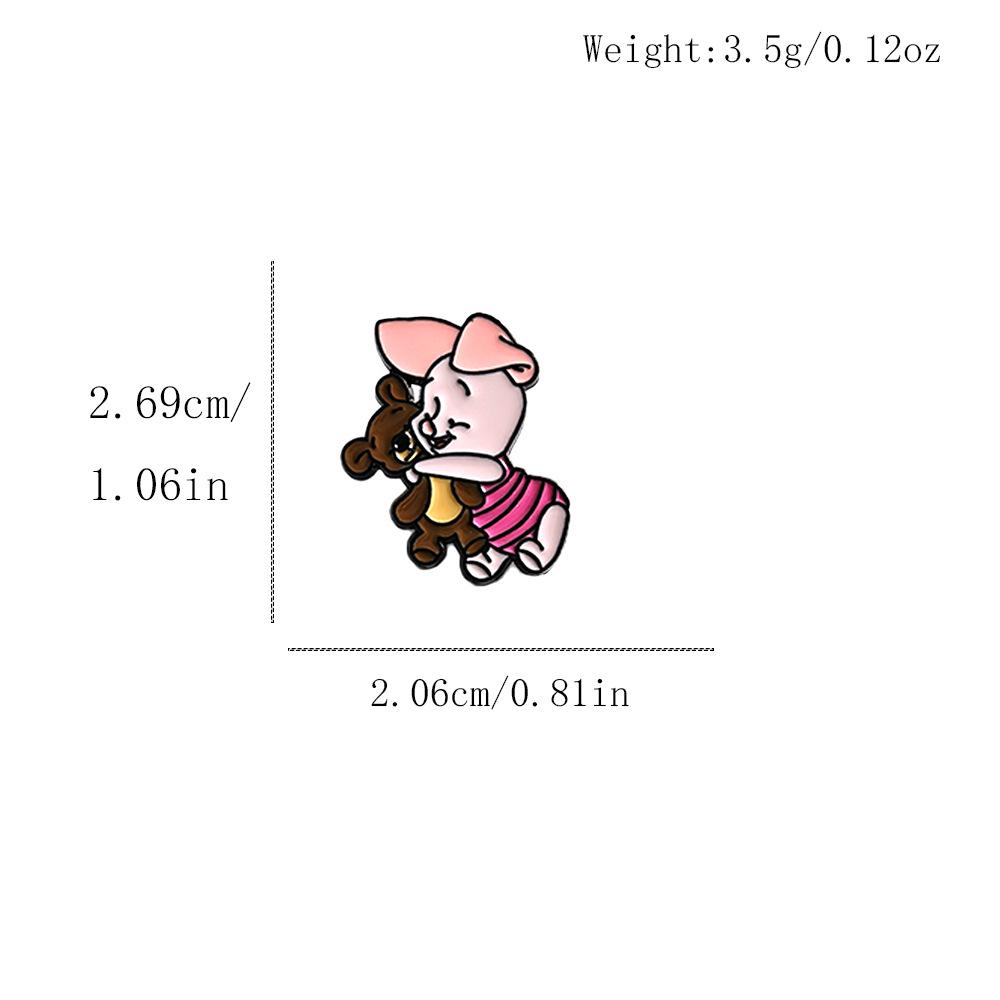 Spilla creativa di Winnie the Pooh: Spilla in lega del simpatico Tigro e Pimpi