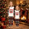 Family Matching Christmas Print Crewneck Long Sleeve Pants Loungewear Set for Holiday