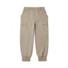 Li Ning X Jackie Chan Collaboration Kung Fu Series Fleece Warm Loose Cuff Sports Long Pants Men Bottoms Reindeer-Brown AYKU797-2