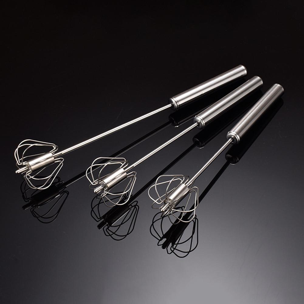 Zecltrea Stainless Steel Semi-Automatic Egg Whisk Rotary Whisk Blender Manual Egg Beater Mixer Tool For Making Cream