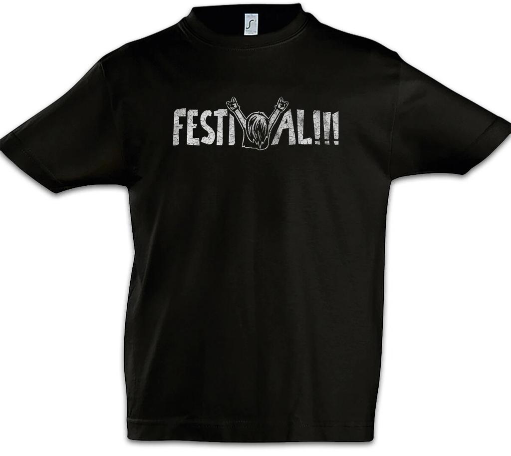 Festival Kids Boys T-Shirt Band Death Heavy Metal Hard Rock Guitar Techno-