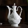 Ancient Style Retro Ceramic Baijiu Decanter Set with Wine Glasses