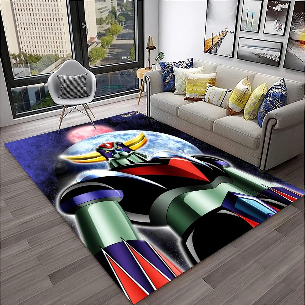 Alfombra de Anime con dibujos animados en 3D de UFO Robot Grendizer, alfombra para el hogar, sala de estar, dormitorio, sofá, felpudo decorativo, alfombra para área de niños, alfombra antideslizante