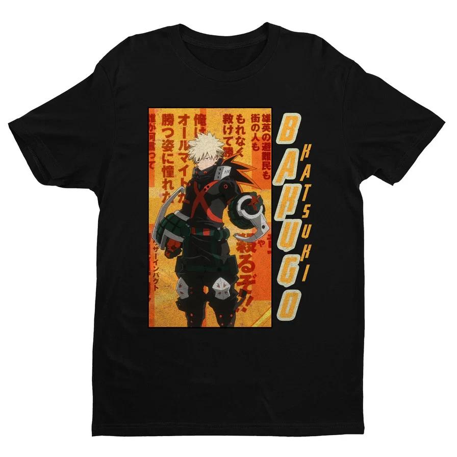 Anime Katsuki Bakugo Hero Academy Black T Shirt Size S 4xl S