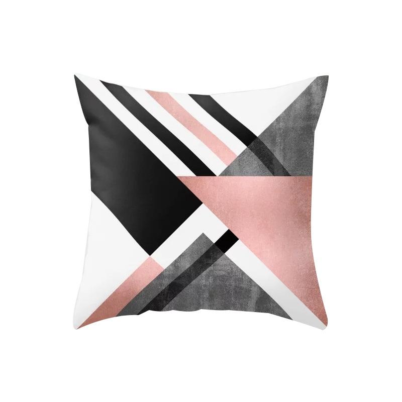 Several Nordic Minimalist Peach Leather Velvet Pillow Case Waist Pillow Cushion Cover Sofa Pillow