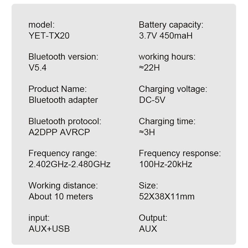2 In 1 aptX Bluetooth Audio Receiver Transmitter aptX-Adaptive AD/HD/LL AAC 3.5MM AUX HiFi Music Multipoint Wireless Adapter