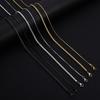 HIYEE 1.5 To 3 MM Thick Stainless Steel Box Chain Necklaces For Men And Women Jewelry Link Chokers With 18 To 24 Inches